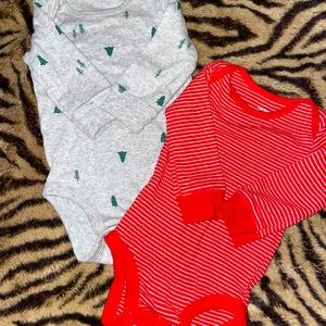Baby boy Christmas theme onesies